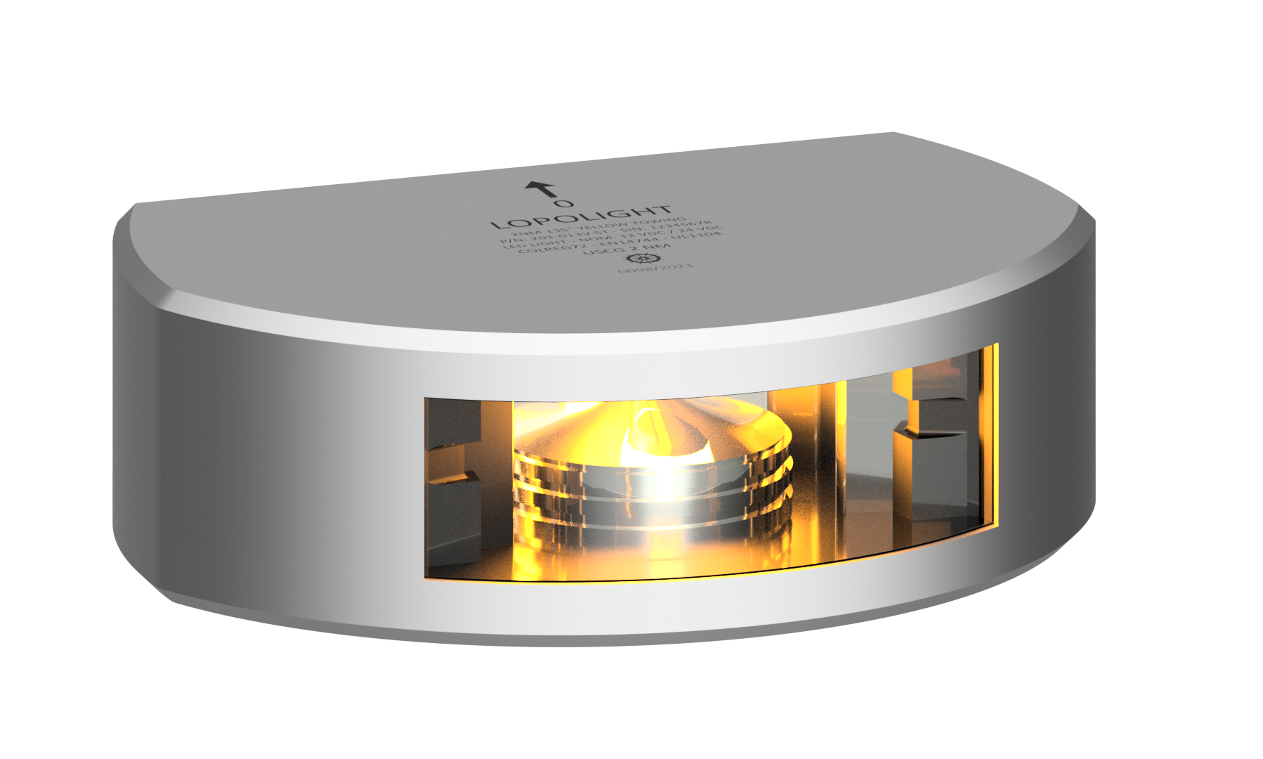 2nm 135° Yellow, Towing, silver anodized 2nm 135° Yellow, Towing, silver anodized